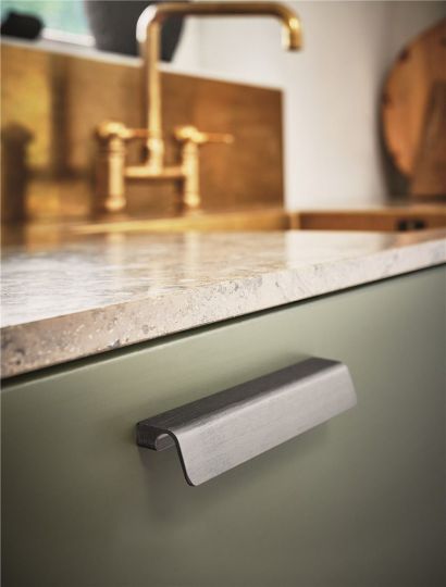 Fringe - Broad Back Hole-Covering Handle | Anthracite, Brass, Black or Inox | Aspin Collins 