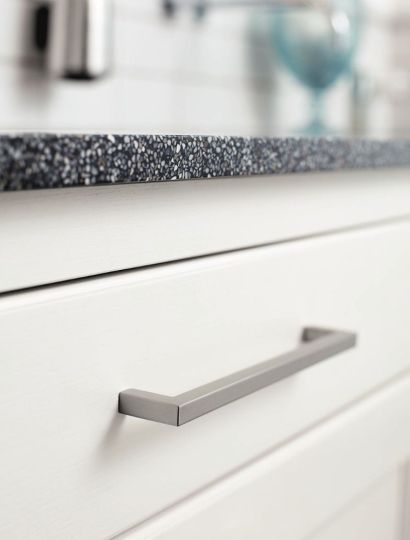 Square 10 Zamac Inox Look | Furnipart Bar Handle | Aspin Collins