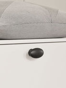 Oval Simple - Egg Shaped Cabinet Knob | Inox Look or Matt Black | Aspin Collins