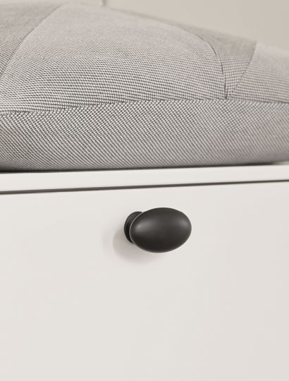 Oval Simple - Egg Shaped Cabinet Knob | Inox Look or Matt Black | Aspin Collins