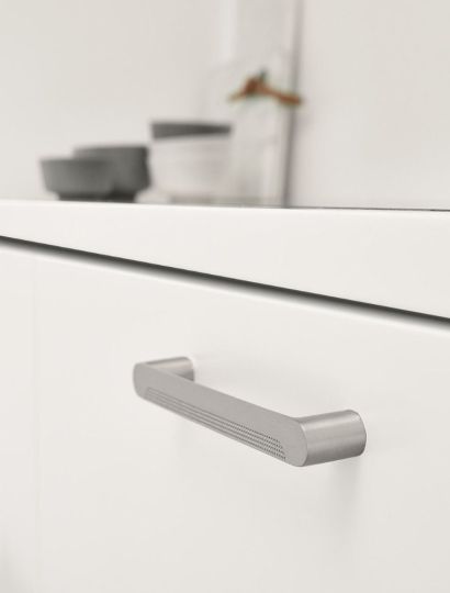 Metro - Perforated Texture Bar Handle | Brushed Anthracite or Inox Look | Aspin Collins 
