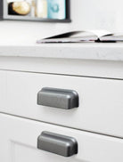 Port Cup - Modern Rectangular Cup Pull | Brown, Grey, Inox Look | Aspin Collins