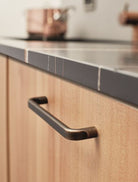 Base - Simple Bent Rod Handle | Antique Brown, Antique Grey, or Inox Look | Aspin Collins