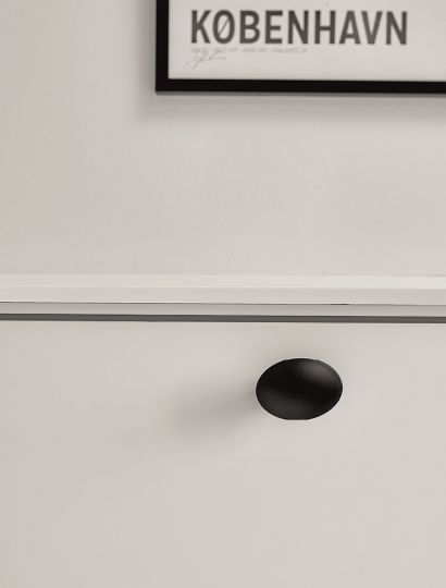 Dome - Egg Shaped Sculptural Knob | Brass, Inox or Black | Aspin Collins