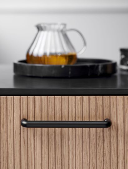 Carve - Sculptural Cutout Bar Handle | Anthracite, Black or White | Aspin Collins