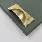 Lined Cup Handle | Sicily | Classic Cabinet Handle in Antique Brass, Anthracite & Gold | Aspin Collins