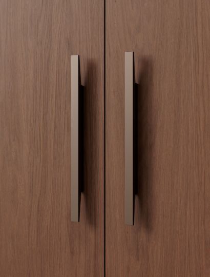 Facet - Prisma Angled Bar Handle | Matt Black, Brass & Bronze | Aspin Collins