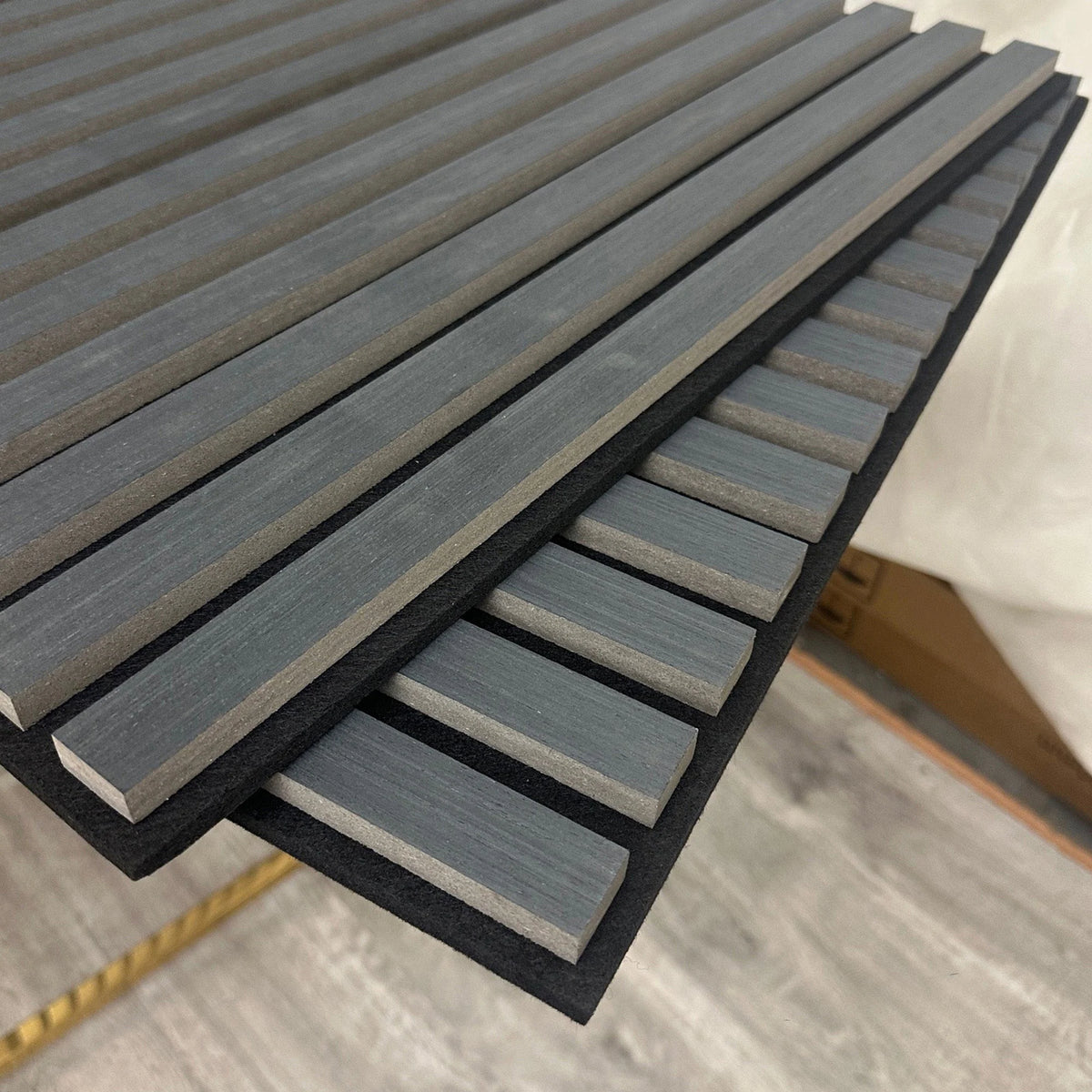 Briksdal - Square Acoustic Slat Wall Panels (Set of 4) | Aspin Collins