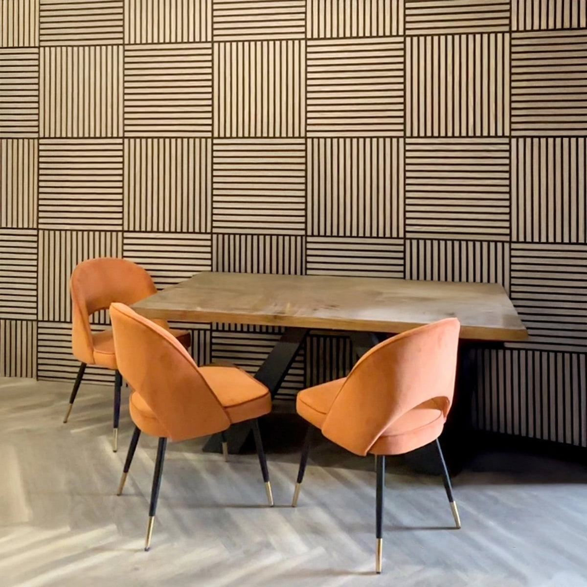 Briksdal - Square Acoustic Slat Wall Panels (Set of 4) | Aspin Collins