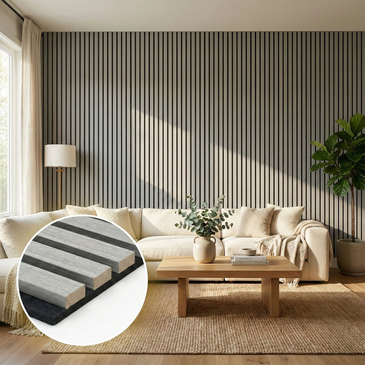 Askeholm - Three-Sided Acoustic Wood Veneer Wall Panels (Set Of 2) | Aspin Collins