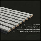 Askeholm - Three-Sided Acoustic Wood Veneer Wall Panels (Set Of 2) | Aspin Collins