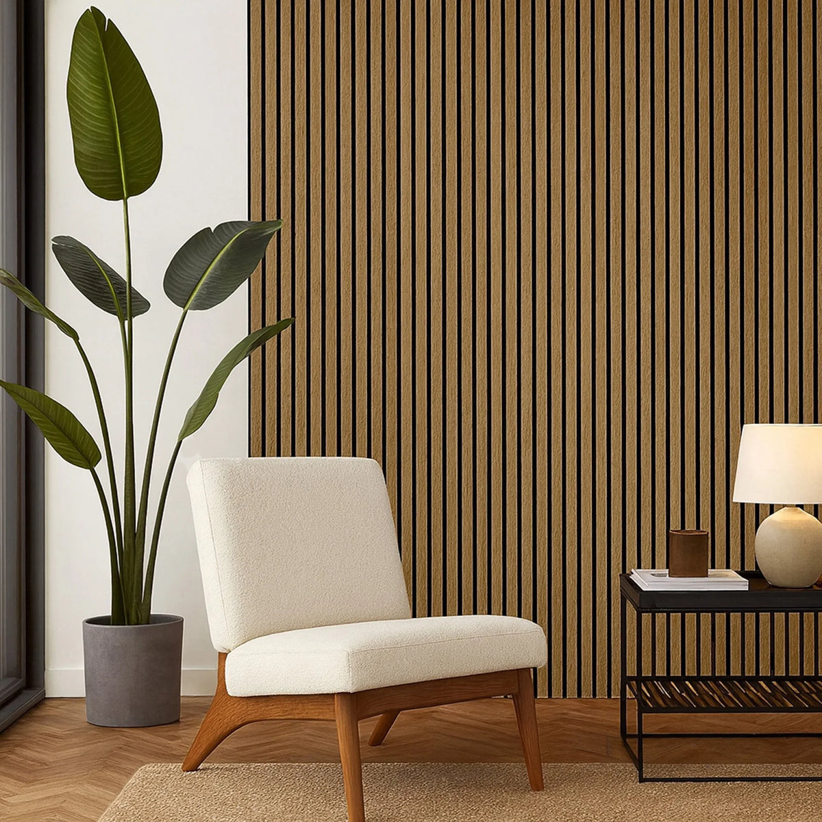 Hjelm - Front-Facing Acoustic Slat Wall Panels (Set Of 2) | Apsin Collins