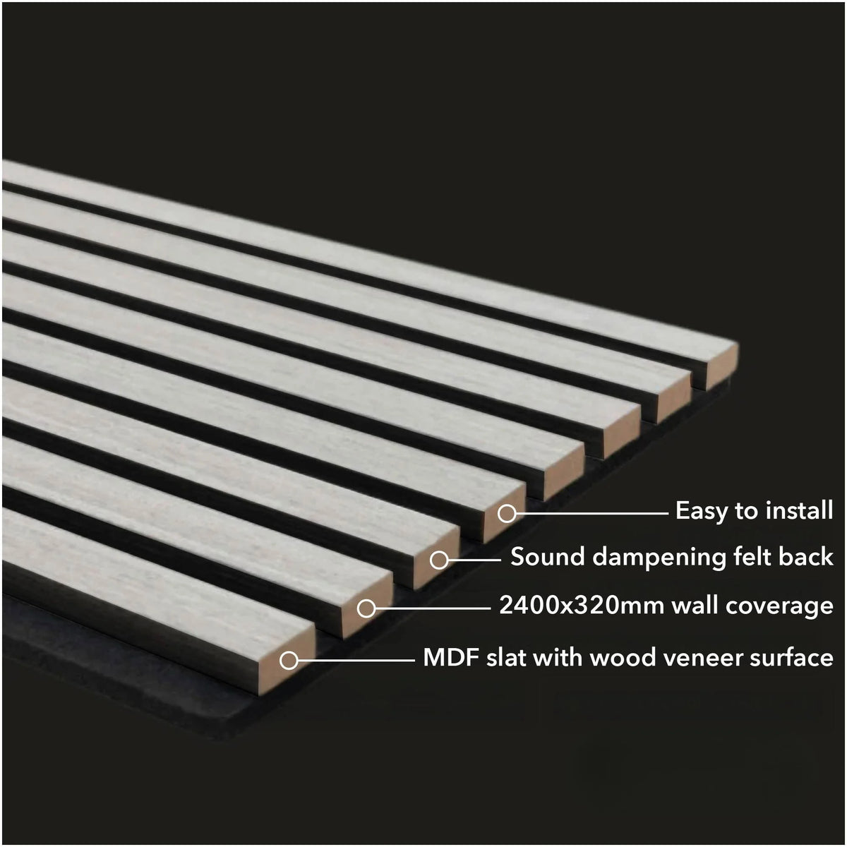 Hjelm - Front-Facing Acoustic Slat Wall Panels (Set Of 2) | Apsin Collins