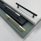 Kelmscott Spiral-Ribbed Bar Handle | Black, Brushed Brass & Brushed Nickel | Aspin Collins