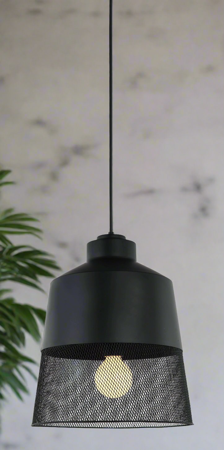 Pendant Light Vintage Black Mesh - Calabria - Aspin Collins