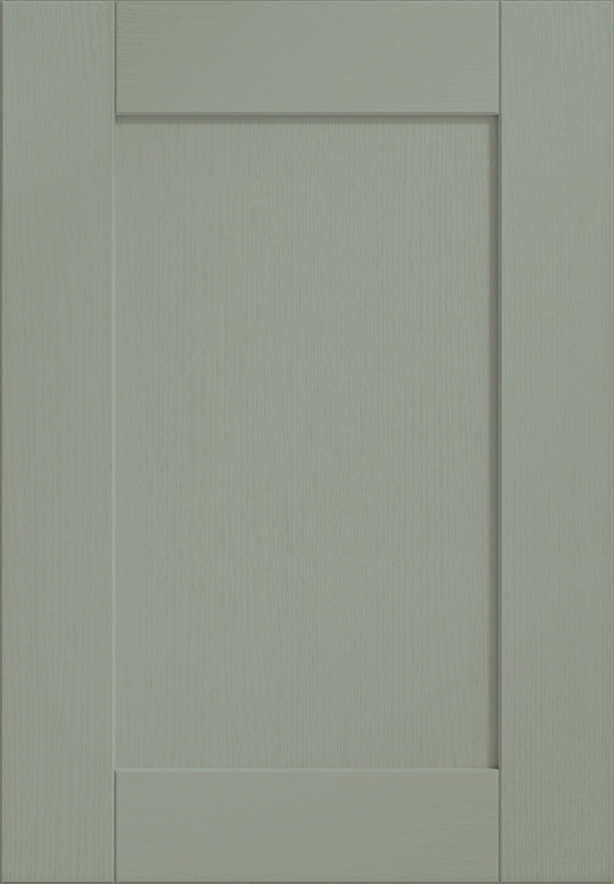 Wide Frame Solid Wood Shaker Drawer Fronts | Reed Green | Aspin Collins