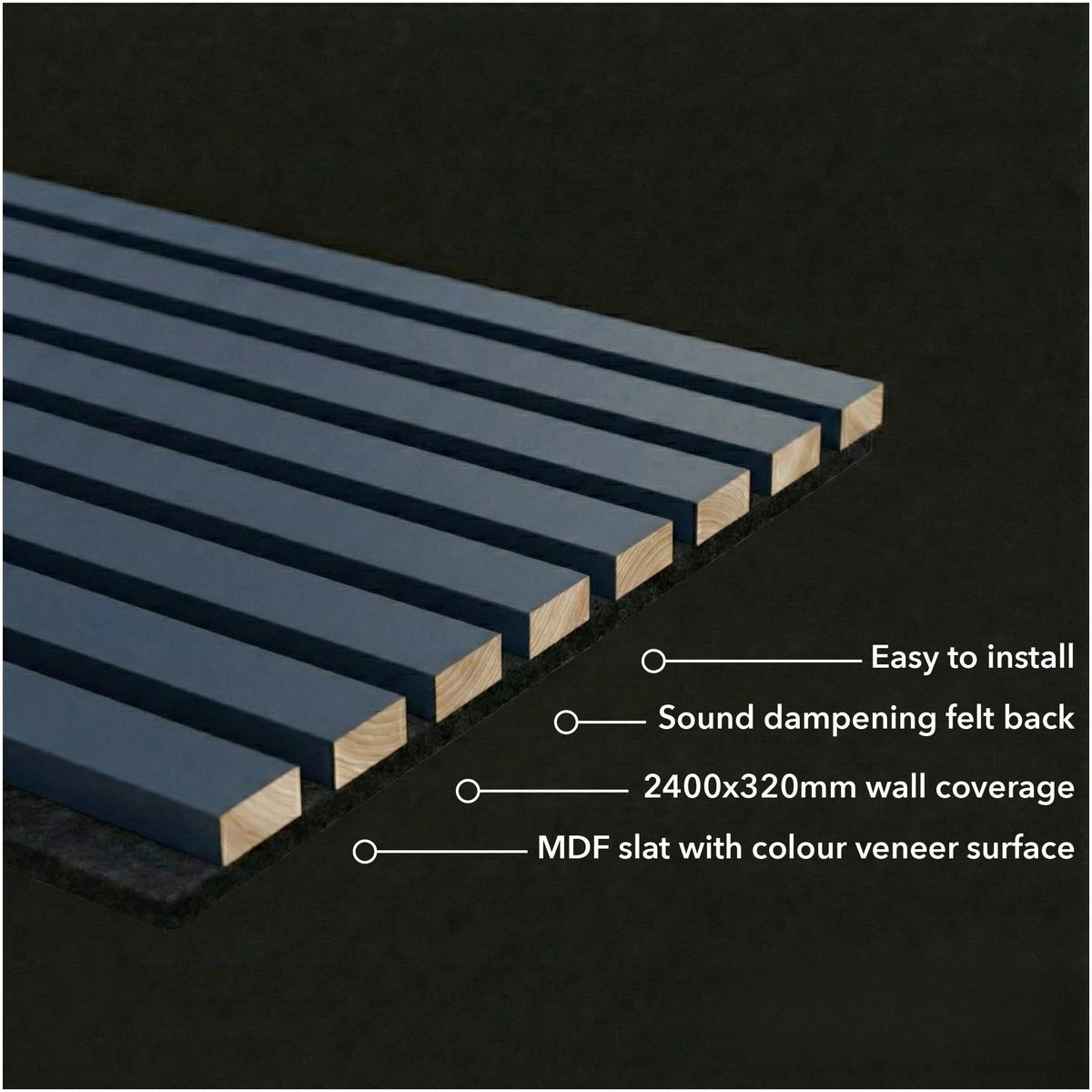 Torshavn - Standard Slat Colour Acoustic Wall Panels (Set of 2) | Aspin Collins