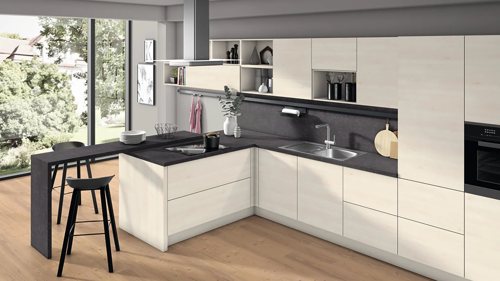 Black Sparkle Grain Postformed Worktop – EGGER | Aspin Collins