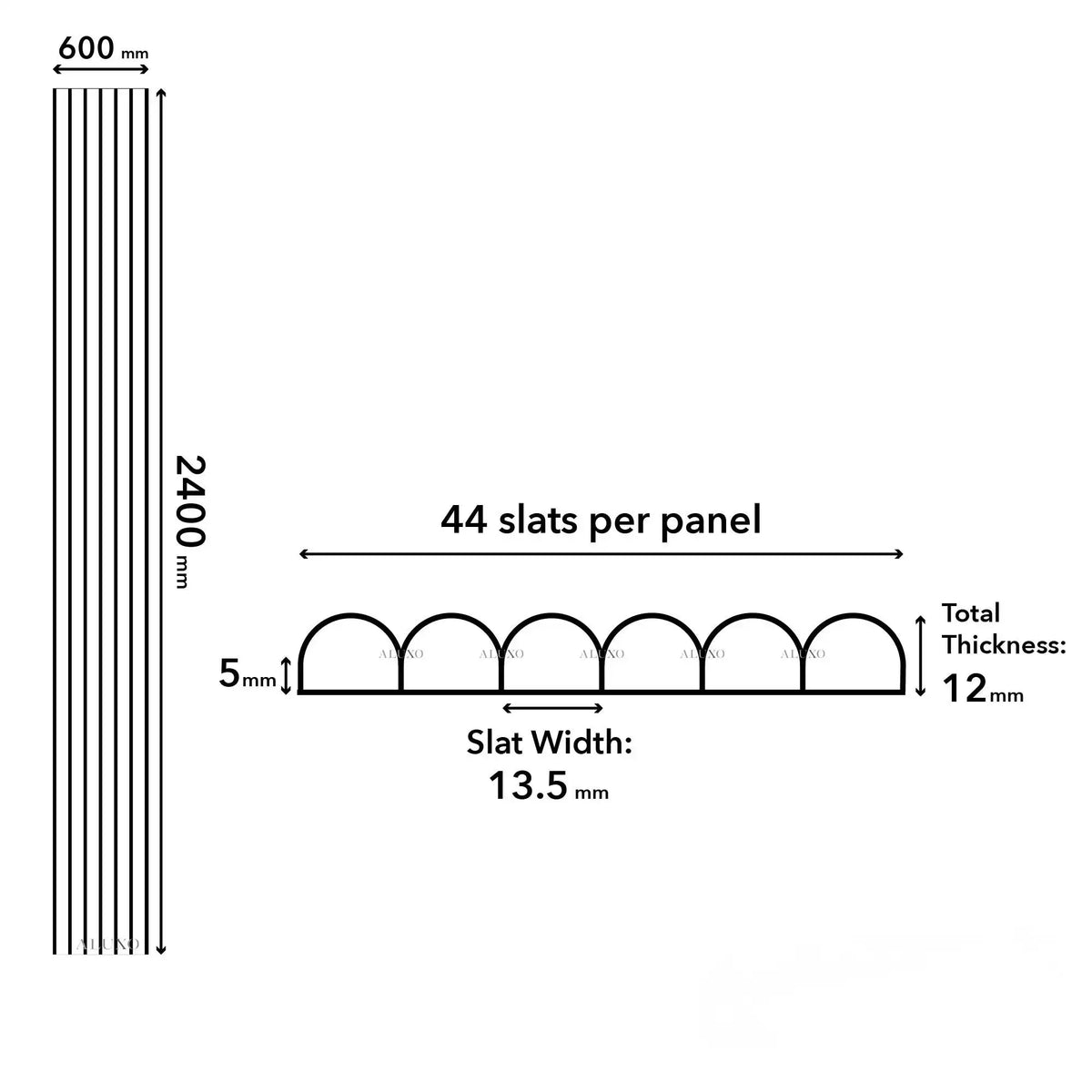 Lindby - Flexible Reeded Wall Panels | Oak & Walnut (Set of 2) | Aspin Collins