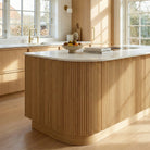 Lindby - Flexible Reeded Wall Panels | Oak & Walnut (Set of 2) | Aspin Collins