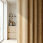 Lindby - Flexible Reeded Wall Panels | Oak & Walnut (Set of 2) | Aspin Collins