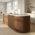 Lindby - Flexible Reeded Wall Panels | Oak & Walnut (Set of 2) | Aspin Collins