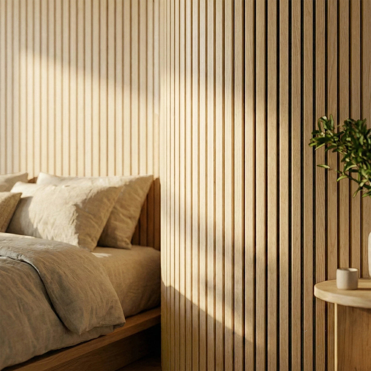 Askeby - Flexible Slatted Wall Panels | Oak & Walnut (Set of 2) | Aspin Collins