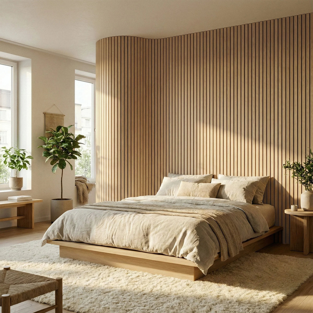 Askeby - Flexible Slatted Wall Panels | Oak & Walnut (Set of 2) | Aspin Collins