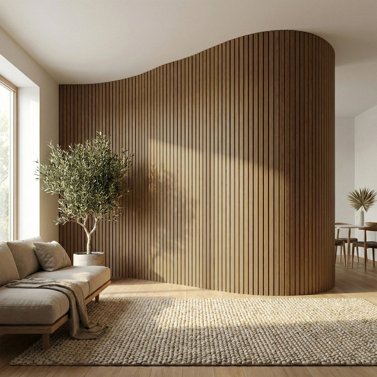 Askeby - Flexible Slatted Wall Panels | Oak & Walnut (Set of 2) | Aspin Collins