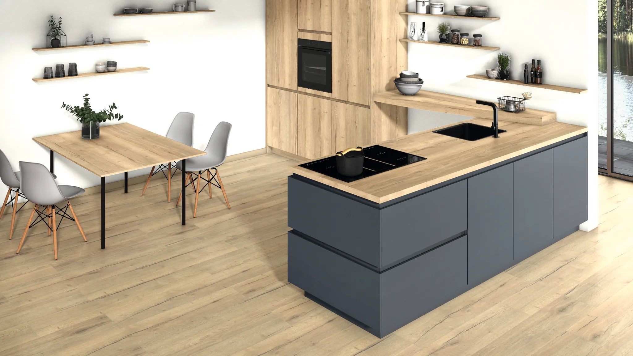 Kitchen Worktop - Natural Halifax Oak - Egger Square Edge Worktop - Aspin Collins