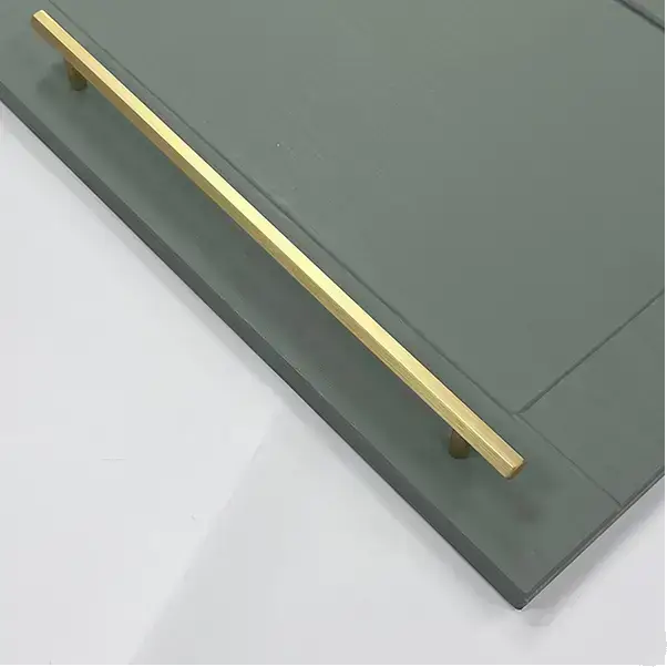 Hex Style T Bar Handle & Knob | Eldente | Cabinet Pull Black & Gold | Aspin Collins
