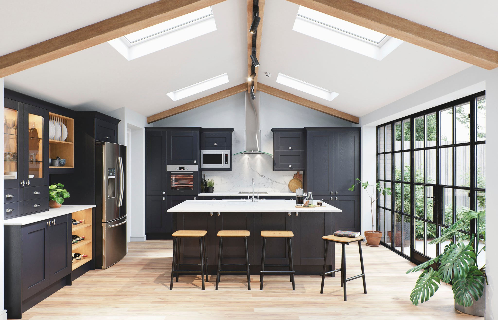 Wide Frame Solid Wood Finishing Components | Indigo | Aspin Collins