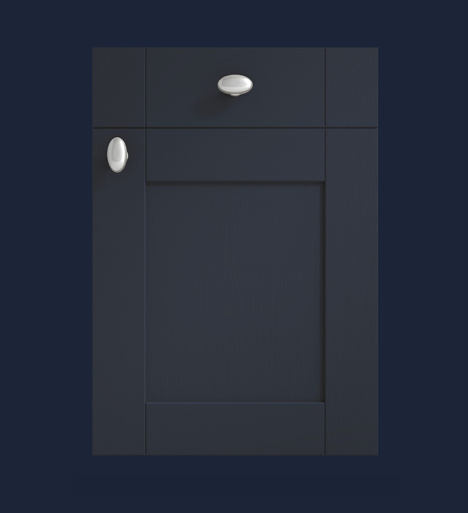 Indigo | Wide Frame Solid Wood Shaker Kitchen Door - Aspin Collins