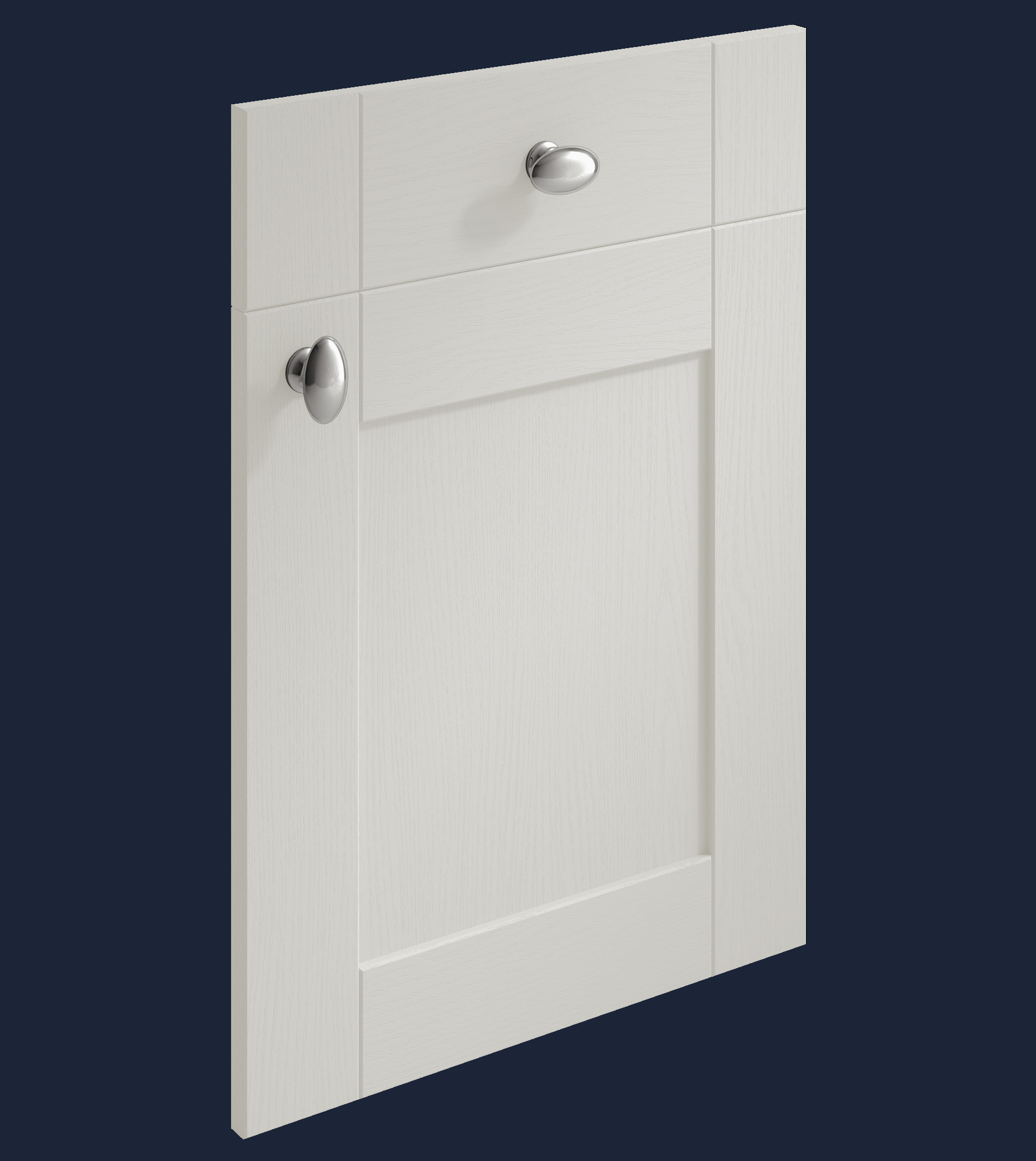 Wide Frame Solid Wood Shaker Drawer Fronts | Light Grey | Aspin Collins