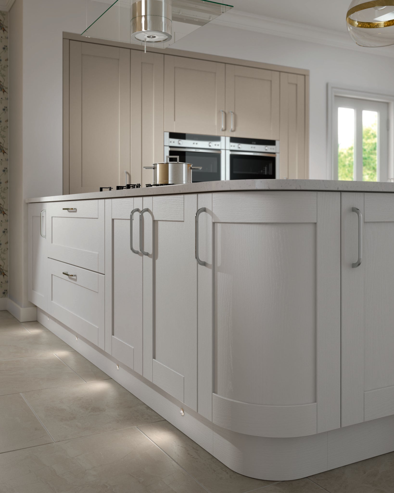 Wide Frame Solid Wood Finishing Components | Light Grey | Aspin Collins