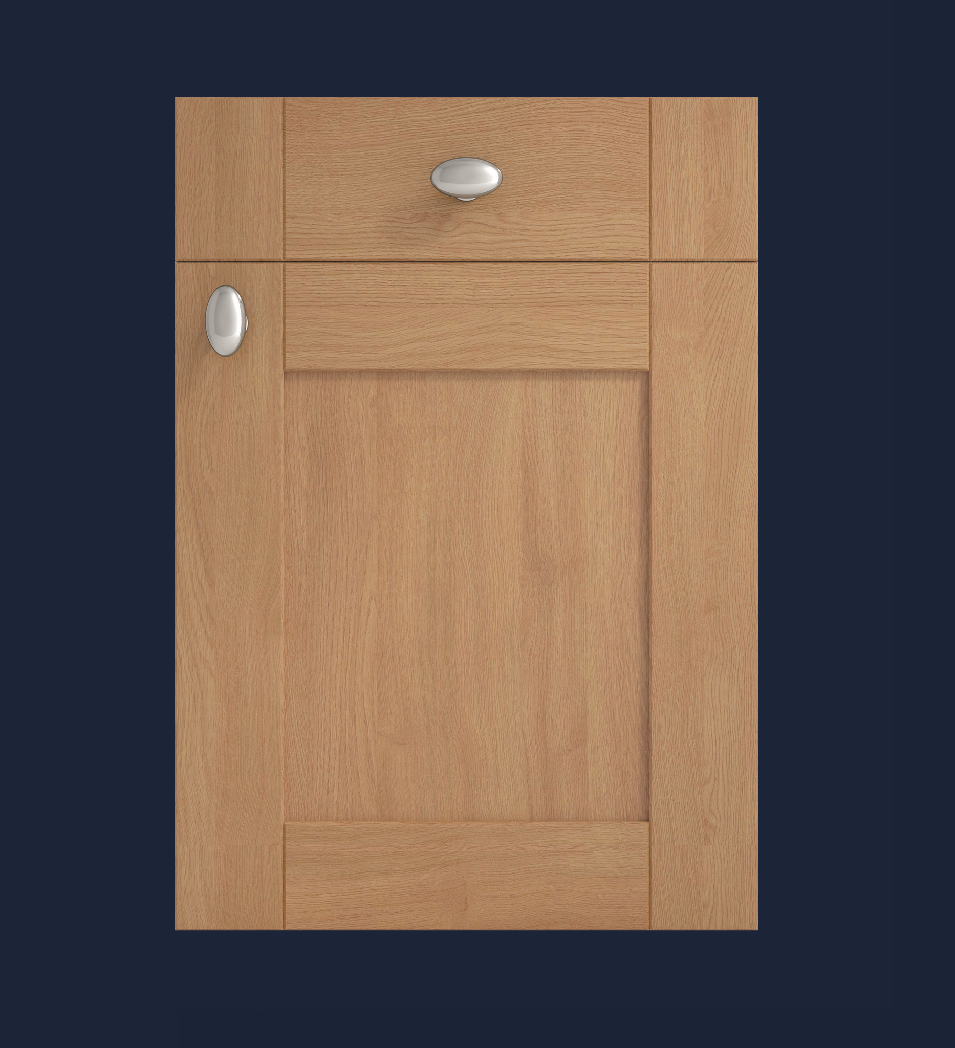 Oak | Wide Frame Solid Wood Shaker Kitchen Door | Aspin Collins