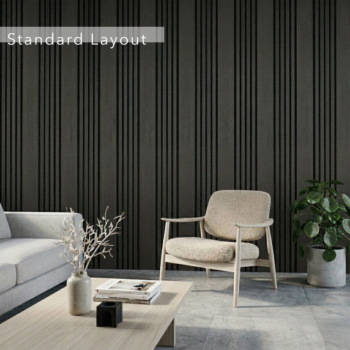 Aslund - Wide Random Rhythmic Slat Wall Panels (Set of 2) | Aspin Collins