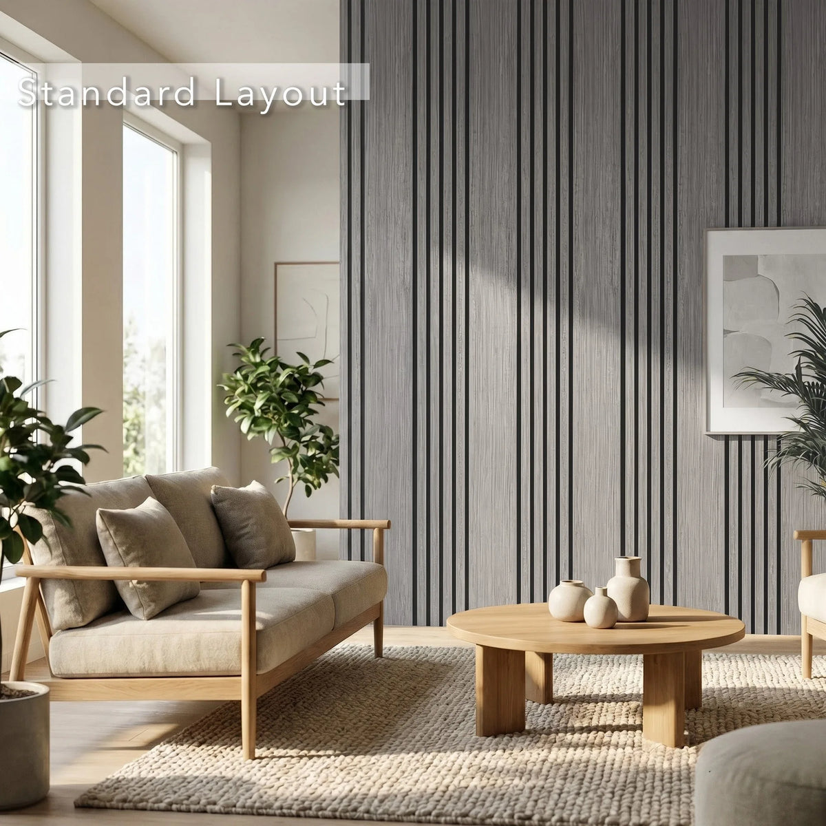 Aslund - Wide Random Rhythmic Slat Wall Panels (Set of 2) | Aspin Collins