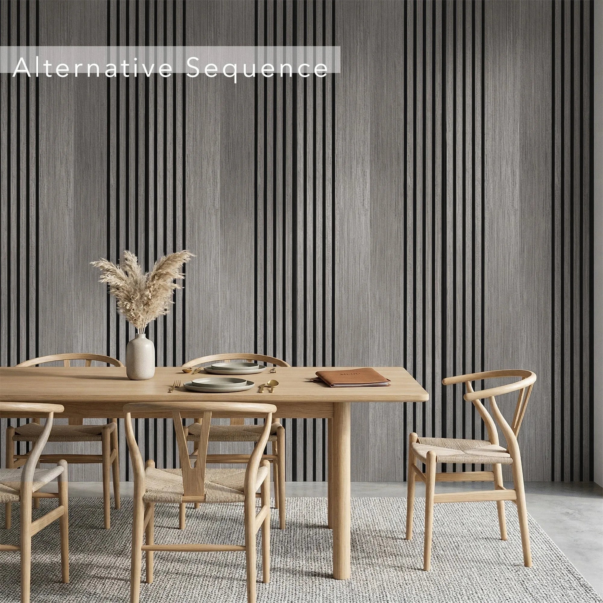 Aslund - Wide Random Rhythmic Slat Wall Panels (Set of 2) | Aspin Collins