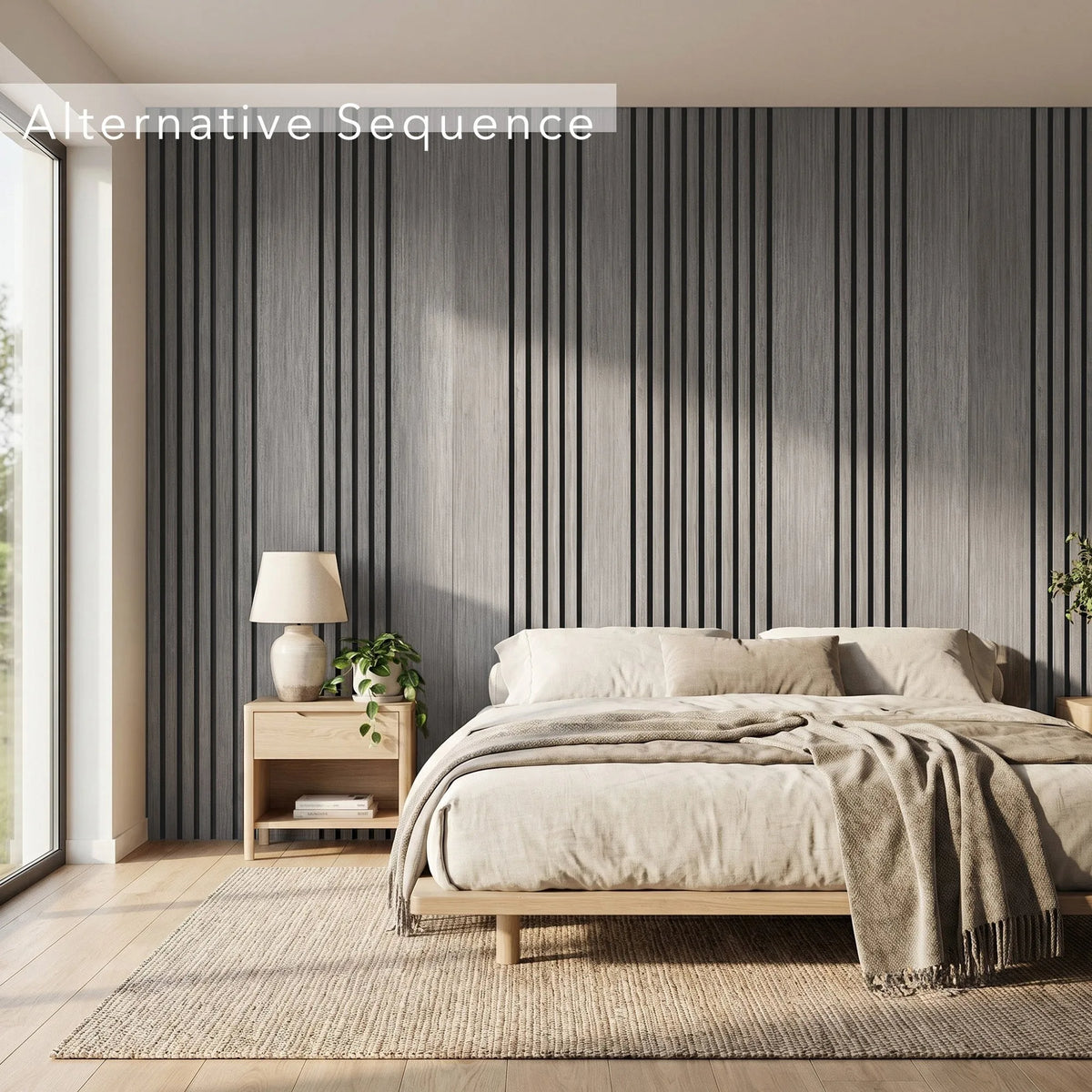Aslund - Wide Random Rhythmic Slat Wall Panels (Set of 2) | Aspin Collins