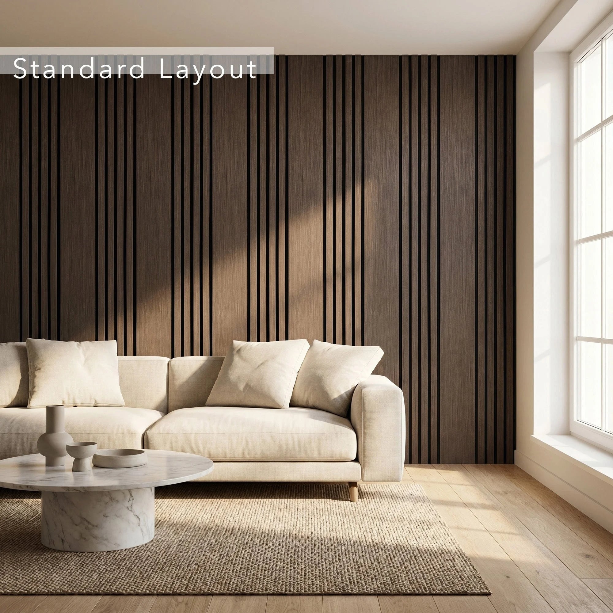 Aslund - Wide Random Rhythmic Slat Wall Panels (Set of 2) | Aspin Collins