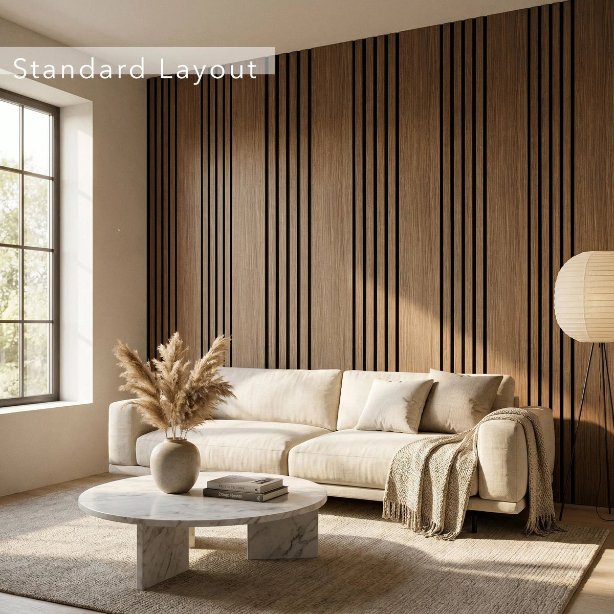 Aslund - Wide Random Rhythmic Slat Wall Panels (Set of 2) | Aspin Collins