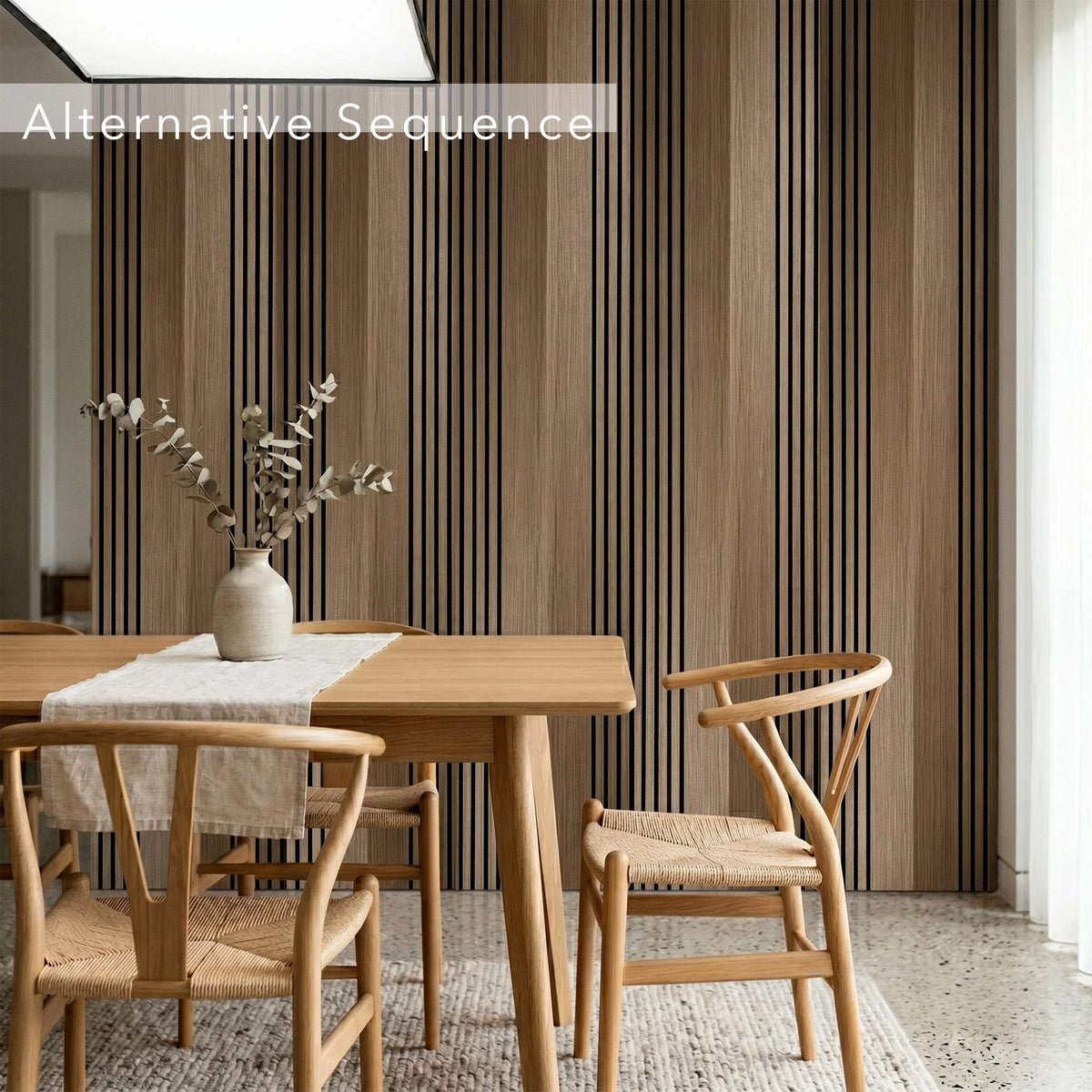 Aslund - Wide Random Rhythmic Slat Wall Panels (Set of 2) | Aspin Collins