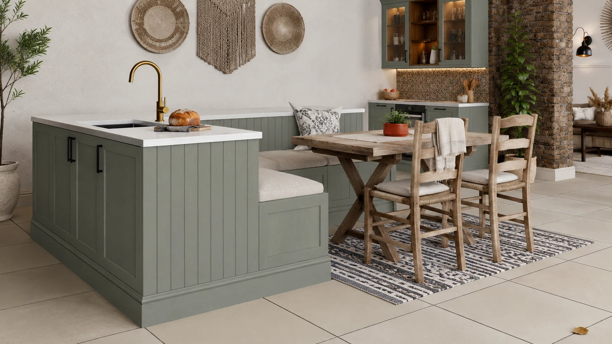 Reed Green | Solid Ash Shaker Kitchen Doors | Aspin Collins