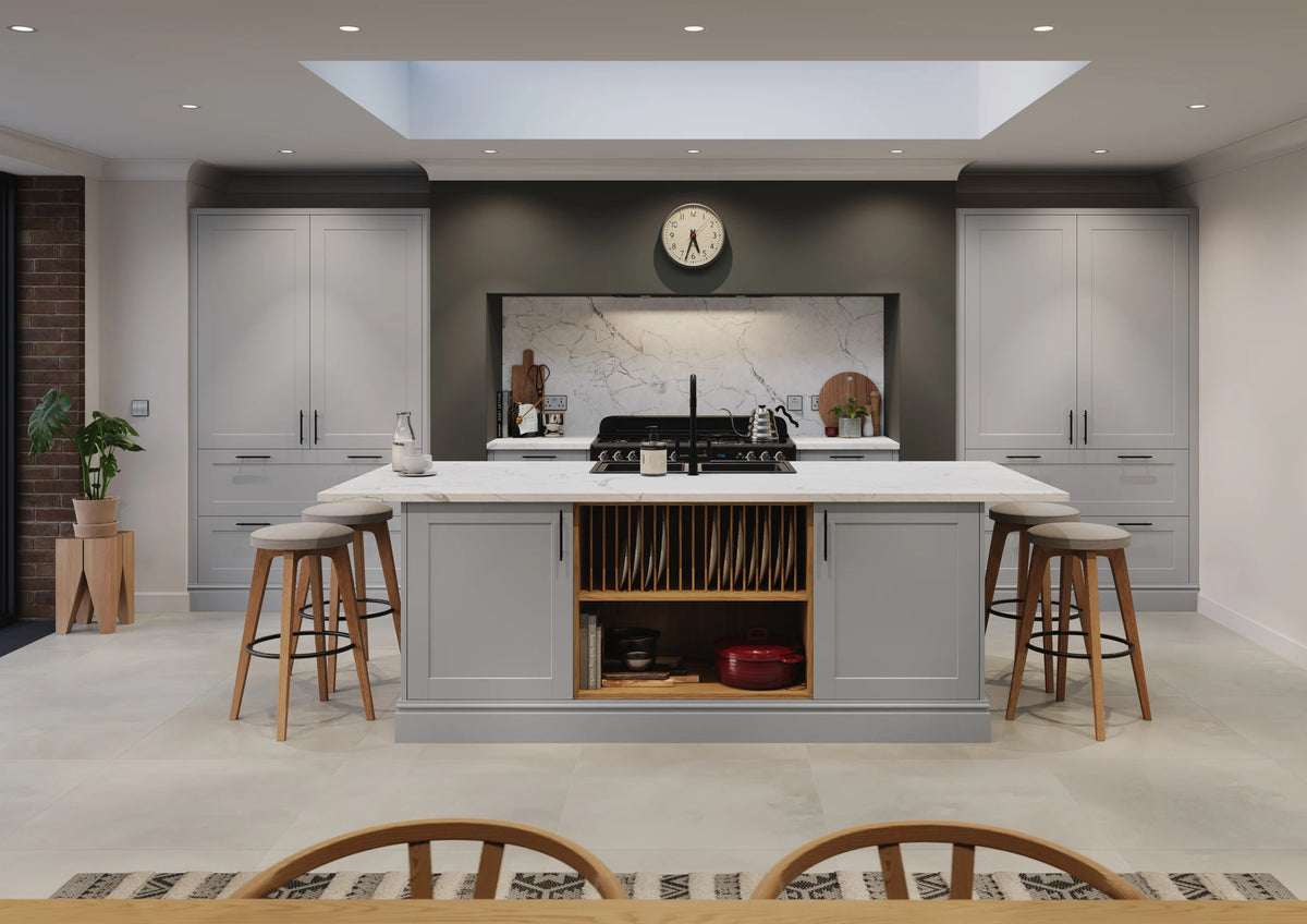 Shaker Kitchen Door - Richmond Range - Light Grey | Aspin Collins