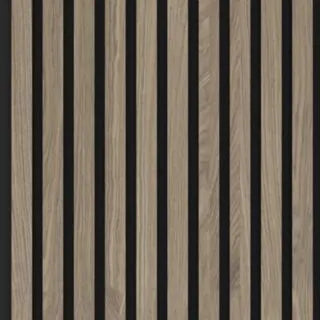 Slat Wall - Pre Routed Real Wood Veneer Slatted Wall Panel - Slate Oak - Aspin Collins