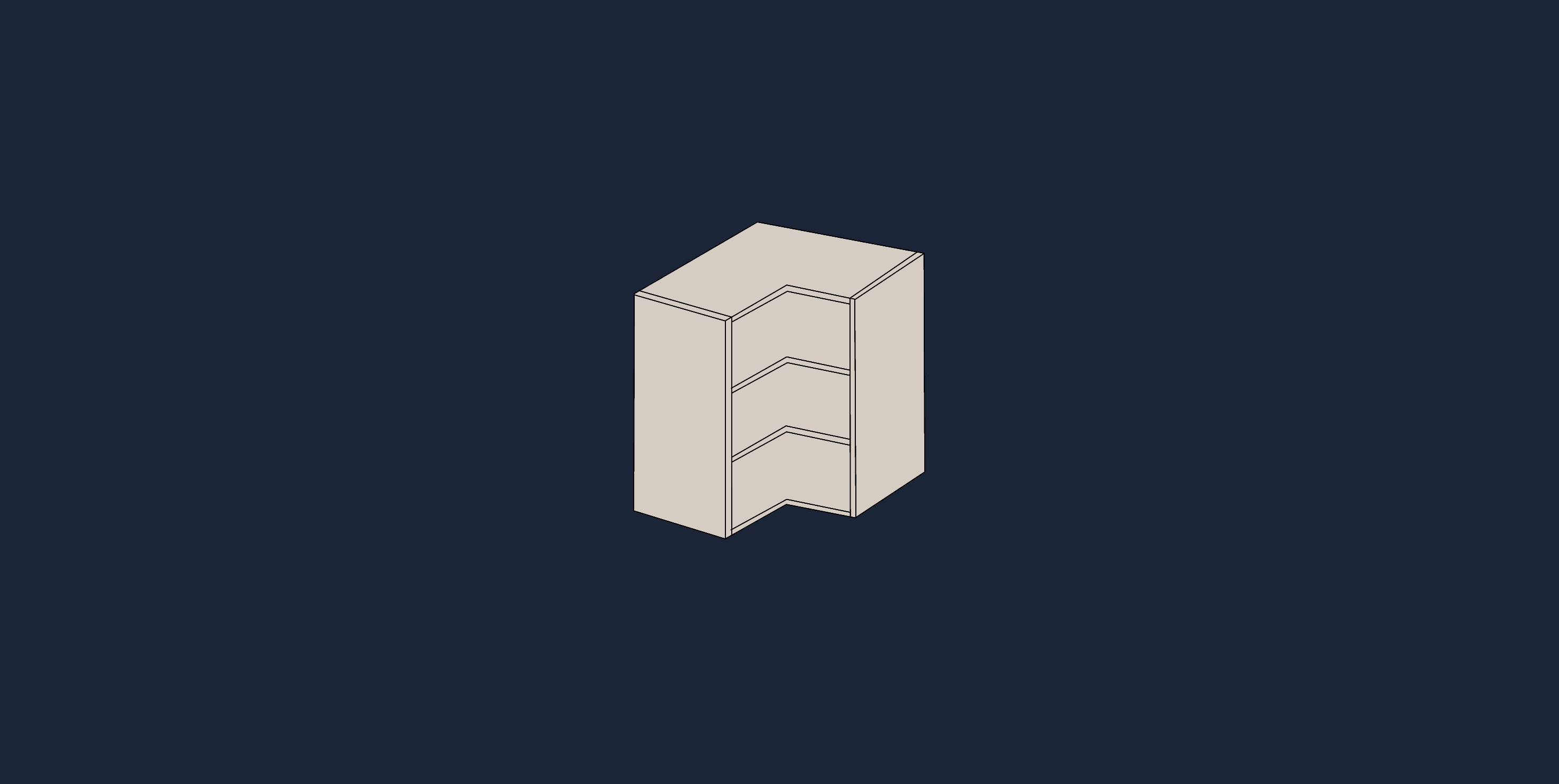L-Shaped Corner Wall Unit (720mm) | Smart Storage for Corner Spaces | Aspin Collins