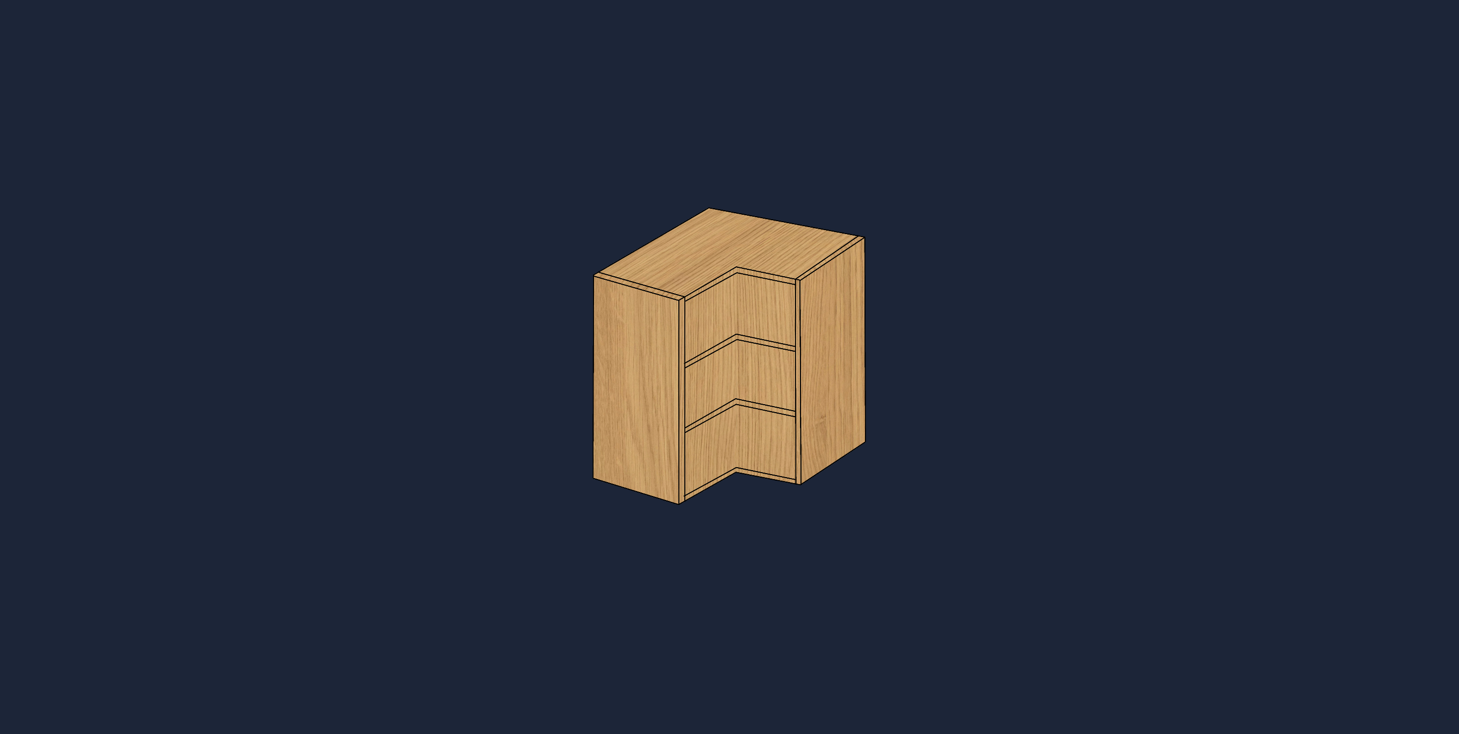 L-Shaped Corner Wall Unit (720mm) | Smart Storage for Corner Spaces | Aspin Collins