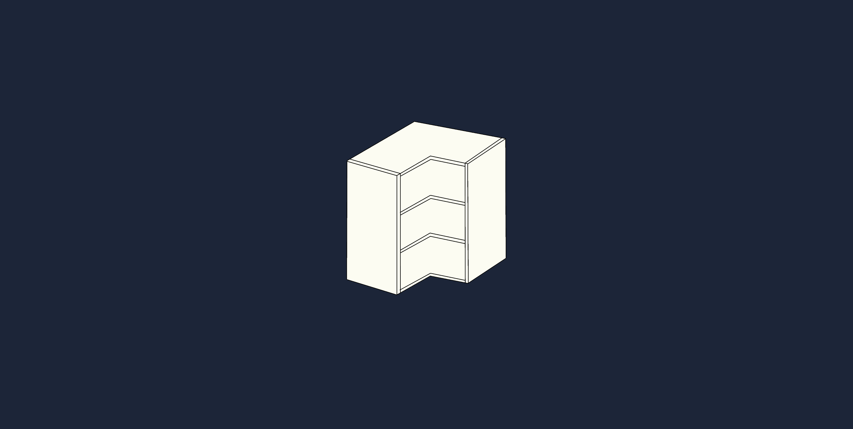 L-Shaped Corner Wall Unit (720mm) | Smart Storage for Corner Spaces | Aspin Collins