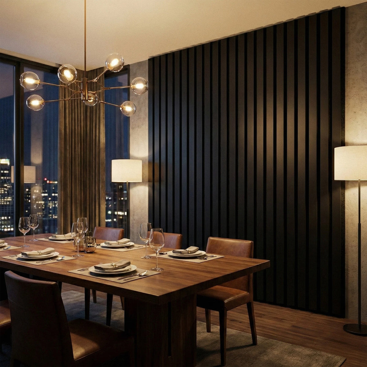 Brenna - Wide Slat Colour Acoustic Wall Panels (Set of 2) | Aspin Collins
